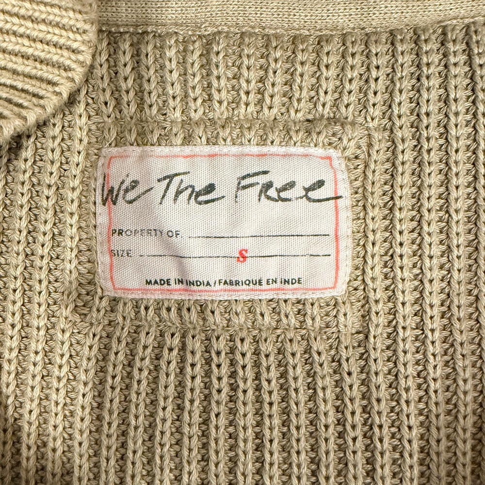 🔥We The Free Cozy Tan Knit Cardigan Size S EC🔥 - Picture 3 of 5